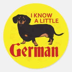 Sticker Rond Je Connais Un Peu Allemand