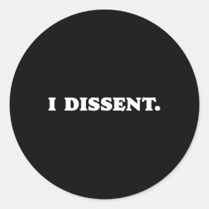Sticker Rond Je conteste Funny résiste à la conception minimali