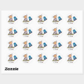 Sticker Rond Je couds (Feuille)