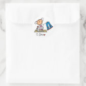 Sticker Rond Je couds (Sac)
