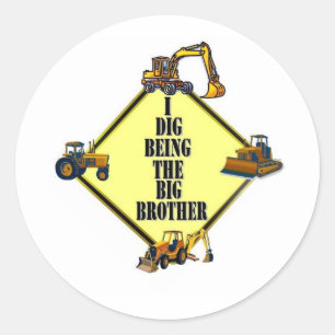 Sticker Rond je creuse en étant le Big Brother