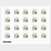 Sticker Rond Je crois au lapin de Pâques (Feuille)