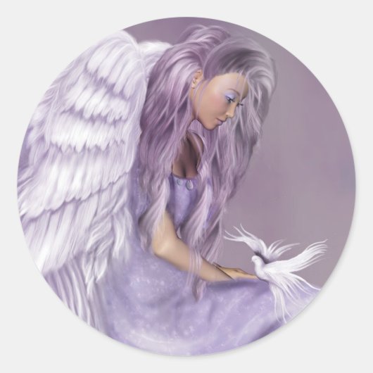 Sticker Rond Je Crois Aux Anges (Devant)