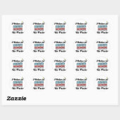 Sticker Rond je crois aux tablettes de chocolat (Feuille)