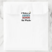 Sticker Rond je crois aux tablettes de chocolat (Sac)