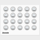 Sticker Rond Je Crois ! Cute Yeti (Feuille)