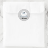 Sticker Rond Je Crois ! Cute Yeti (Sac)