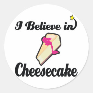 Sticker Rond je crois en le gâteau au fromage