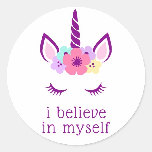 Sticker Rond Je Crois En Moi (Devant)