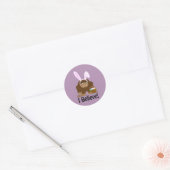 Sticker Rond Je Crois ! Pâques (Enveloppe)