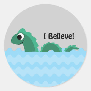 Sticker Rond Je crois que Champ le Monstre du lac Champlain