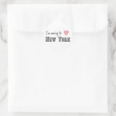 Sticker Rond Je déménage à New York (Sac)