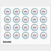 Sticker Rond Je désire la famille (Feuille)