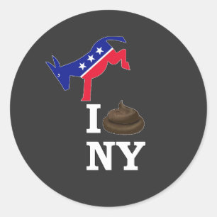 Sticker Rond je déteste new york