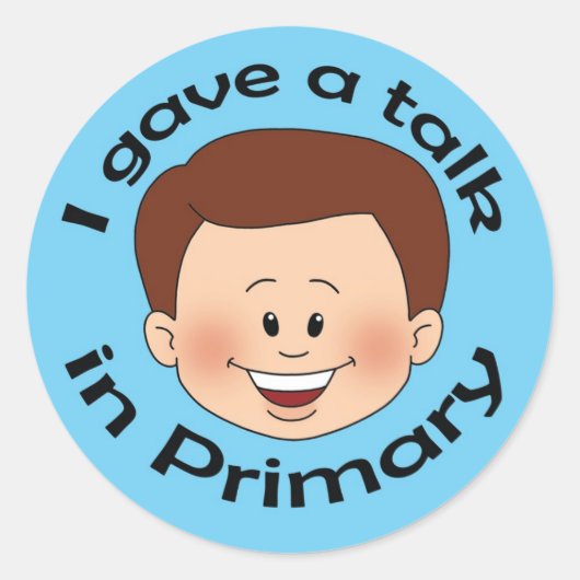 Sticker Rond Je donne une conférence en primaire (Devant)