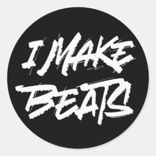 Sticker Rond Je fais des beats