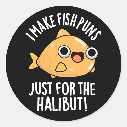 Sticker Rond Je Fais Des Pâtes De Poisson Juste Pour La Coupe,  (Devant)