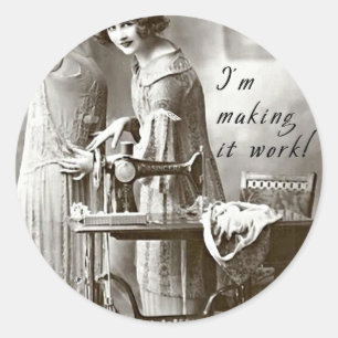 Sticker Rond Je fais en sorte que ça marche
