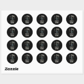 Sticker Rond Je fais équipe 2-22-22-22 Bache de mariée de fête (Feuille)