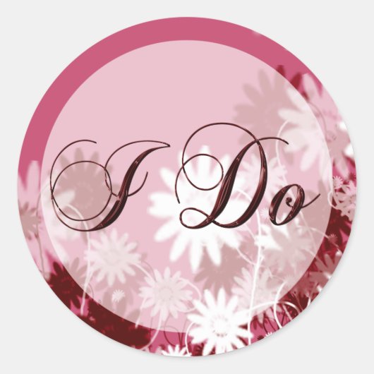 Sticker Rond Je fais Mariage Faire-part Enveloppe Sceau (Devant)