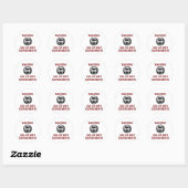 Sticker Rond Je fais mes propres expériences - Grunge scientifi (Feuille)