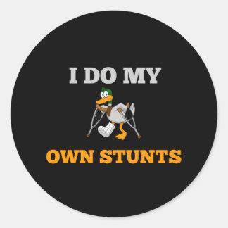 Sticker Rond Je Fais Mes Propres Têtes Drôle Canard