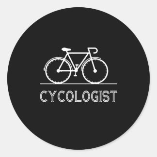 Sticker Rond Je Fais Toujours Du Cyclisme Le Matin Pour Être En