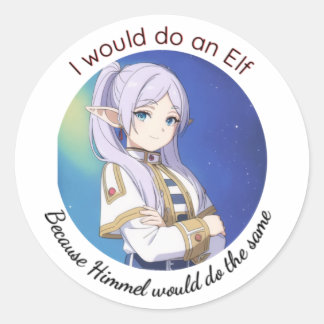 Sticker Rond Je ferais un Elfe