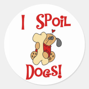 Sticker Rond Je Gâche Des Chiens