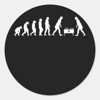 Sticker Rond Je joue à la table de football Les vrais hommes ne