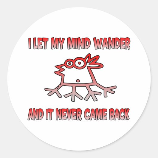 Sticker Rond Je laisse mon esprit s'évader (Devant)