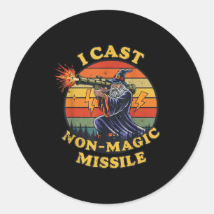 Sticker Rond Je lance un missile non magique