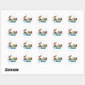 Sticker Rond Je lis (Feuille)