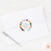 Sticker Rond Je lis des livres interdits Floral Wreath (Enveloppe)