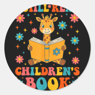 Sticker Rond Je lis des livres pour enfants drôle de lecture gr