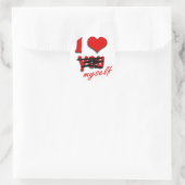 Sticker Rond Je m'aime (Sac)