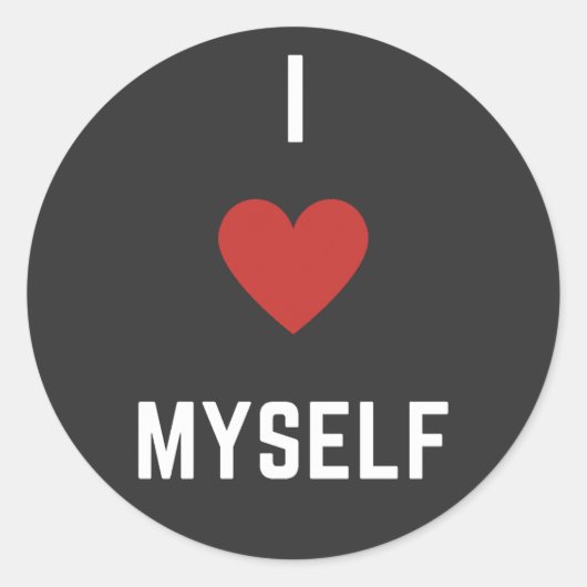 Sticker Rond Je m'aime (Devant)