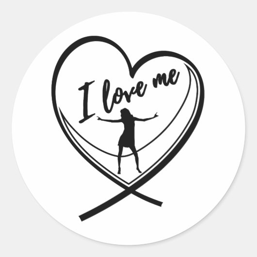 Sticker Rond Je m'aime (Devant)