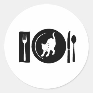 Sticker Rond Je mange...