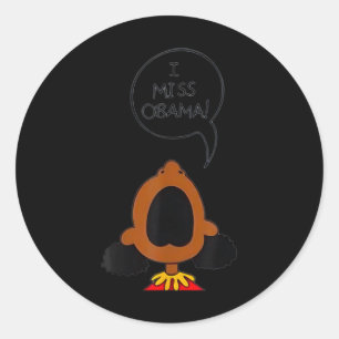 Sticker Rond Je manque à Obama