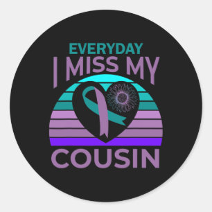 Sticker Rond Je Manque Mon Coeur Cousin Tournesol Sensibilisati