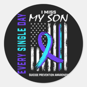 Sticker Rond Je Manque Mon Fils Sensibilisation À La Prévention