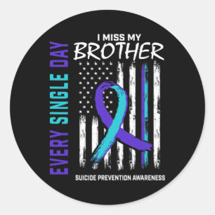 Sticker Rond Je Manque Mon Frère La Prévention Du Suicide