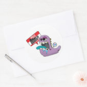 Sticker Rond Je m'appelle Aaah ! (Enveloppe)