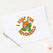 Sticker Rond je m'arrête pour le pare-chocs d'écureuils (Enveloppe)