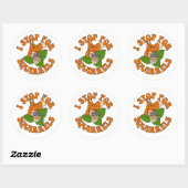 Sticker Rond je m'arrête pour le pare-chocs d'écureuils (Feuille)