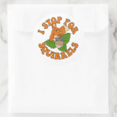 Sticker Rond je m'arrête pour le pare-chocs d'écureuils (Sac)