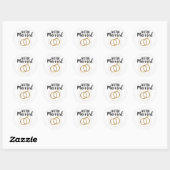 Sticker Rond Je me marie (Feuille)