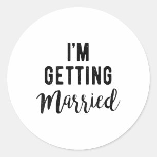Sticker Rond Je Me Marie, Groom, Idée Cadeau Mariée_1