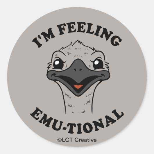 Sticker Rond Je me sens Emu-Tional (Devant)